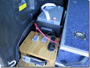Aux Car Battery during construction