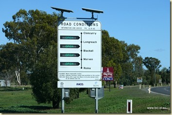 On the road to Charleville