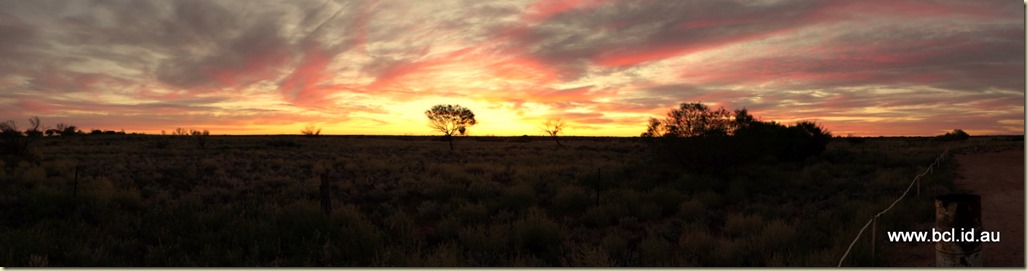 Sunset at Camerons Corner