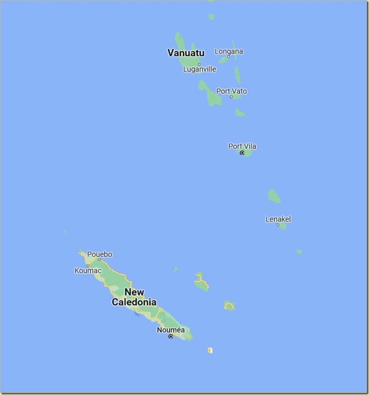 Vanuatu and New Calidonia