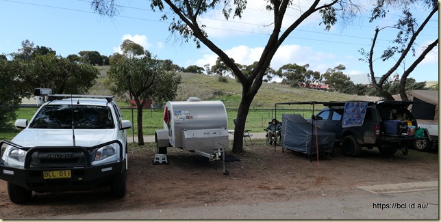 Andrew next to us at Burra Caravan Park