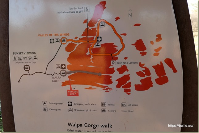  Kata Tjuta - Map of the Walks